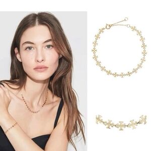 Tory Burch Gold Logo Necklace